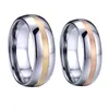 Cluster Rings 2023 Design Black Ceramic 14k Rose Gold Anello in carburo di tungsteno 8mm Wedding Band Love Alliance per uomini e donne