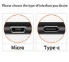 Câble Portable Micro Micro USB 2.4A Chargeur rapide Cordon Type C Câbles de données de charge pour les téléphones Android