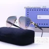 Designer GG Lunettes de soleil cycle des marques de mode luxueuses Polarize Gu CC Sunglass Men Femmes Vintage Baseball plage conduisant le thé en or Golden Semi Rimles Cat Eye Sun Glasses