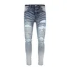 heren jeans gat lichtblauw donkergrijs Italië merk man lange broek broek streetwear denim skinny slanke rechte biker jean voor mode D2 topkwaliteit motocycle denim