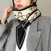 Écharpes Échiquier Checker Croix Petite Écharpe Femmes Mille Oiseaux Vérifier Oreille Cou Hiver Mode Tricoté Chaud Foulard