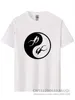 Magliette da uomo Disegni Comical Pesca subacquea Subacquea Apnea Ying e Yang T-Shirt Uomo Donna Immagini Luce solare Maglietta da uomo Pazzo