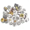 Charm Armbanden 10 stks/partij 12 MM Snap Sieraden Mini Vintage Metalen Kruis Bloem Knoppen Fit Armband Oorbellen Kettingen