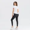 luluwomens T-shirt à manches courtes pour femme en tricot à séchage rapide et respirant pour course à pied, entraînement, yoga, haut actif pour femme et fille