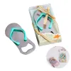 Hushållets ölflasköppnare Creative Beach Flip Flops Shape Corkscrew Wedding Gäst Köksverktyg gratis