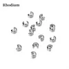 50-100pcs / lot Couvertures de cuivre Rounds Corride Perles d'extrémité Dia 3 4 5 mm Perles d'espaceur de boutique
