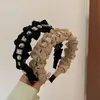 Sninestone hoofdband mode ruches ruches breed rand haarband haaraccessoires voor vrouwen trend casual haarband haarband meisje hoofddeksel