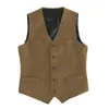 Men's Suit Vests V-Neck Fashion Formal Slim Fit Single Breasted Herringbone Waistcoat Groomsemen For Free Shipping