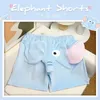 Men's Shorts TikTok Women Men Cute Little Flying Elephant Summer Cartoon 3D Sleeping Pants Couples Soft Home Short Kawaii