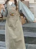 Harajpee – robe de travail à bretelles fraîches pour femmes, Design 3D, fleur, cordon de serrage, ample, droite, Style Preppy, costumes Ins, automne 2023