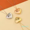 Hot selling color printed necklace personalized love pendant necklace Valentine's Day creative gift collarbone chain