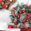 装飾的な花クリスマスデコレーションリースクリスマスリボンボールウォールハンギング装飾と玄関の窓
