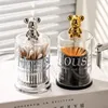Storage Boxes Bins Creative Bear Toothpick Cotton Swab Holder Container Dispenser Kitchen Gadgets 230419
