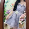 Casual Dresses French Elegant Strap Camisole Chiffon Princess Dresses for Women 3D Rose Design Y2K Chic Pullover Dresses Fairy Ball Gown Dress 230420