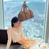 Tote Bags Songmonts Bowling Bag Songjia Series Boston Headband Layer Cowhide New Designer One Foreign style handbag2023