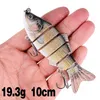 Wobbler de pêche réaliste 6/7 segments Swimbait Crankbait appât dur lent 10 cm 17g 15g Isca leurres artificiels matériel de pêche leurres de pêche