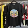 Designer Fashion Clothing Tees Hip hop TShirts 23ss Rhude Hotel De Gustavia Hotel Printed Short Sleeve T-shirt Streetwear Loose Sportswear Loose Streetwear