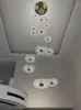 Lámparas colgantes Araña para escalera giratoria Iluminación Escaleras Loft Villa LED Sala de estar Lámpara colgante de techo