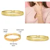 Bangle 14K Gold Plated Over 925 Sterling Sier Solid Satin Finish Laster Cut Bangle Bracelet For Women Comes With Gift Box- Made In Dro Otwjb