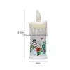 Candele Decorazione Natalizia In Pvc A Lume Di Candela Led Fiamma Simulata Babbo Natale Pupazzo Di Neve Regali Di Natale 22,5X9 Cm Consegna A Goccia Casa Giardino Casa Dh3Q4