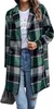 Veste d'hiver femmes Plaid pull décontracté boutonné laine mélange hiver Plaid poche Trench manteau 27PGOL