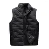 Giacche da caccia Gilet senza maniche da uomo Moda invernale Cappotti imbottiti in cotone maschile Colletto da uomo Gilet caldo Abbigliamento