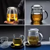 Mokken 1 Set Tea Cup veilig nuttig Duurzame kantoor Kettelfiltratiemaker Glass Teapot