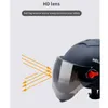 Fahrradhelme Moto Elektromotorräder Halbhelme Electrico Capacete De Moto Visierhelm Sicherheit Cascos Para Patinetes Scooter Moto Casco P230419