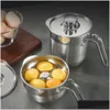 Egg Tools 304 Stainless Steel White Separator Baby Food Supplement Yolk Protein Filter Bowl Household Separation Set 230804 Drop Del Dhqvt