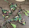 Women's Swimwear 2023 Split Printed Swimsuit Sport Sexy Triangle Bikini Flower Print Gift Push Up Bathing Suits 230420