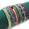 Charm Bracelets 4MM Mini Stone Handmade DIY Bracelet Adjustable Size Women Girl Wrist Jewelry High Quality Party Gift GB034