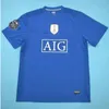 Топ 2008 Финал Москва Роналду Ретро Джерси Классик Винтаж 08 09 Scholes Vidic Soccer Jersey Roone