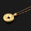 Hangende kettingen FS Traditionnal Chinese Dragon Gold Color -sieraden met 45/60 cm ketting ketting