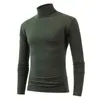 Herren-T-Shirts, männlich, hoher Kragen, Winter, warmes T-Shirt, modische Thermo-Unterwäsche, Basic-Bluse, Pullover, Langarm-Top