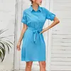 Casual Dresses Fashion Design Summer Short Dress Wholesale High Quality Button Women DressCasual