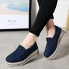 Vestido de plataforma Spring Slip Woman on Flats Sneakers Mulheres Suede Ladies Tenis Mocassins Moccasins Sapatos Casuais