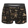 Sous-vêtements Hiéroglyphes égyptiens anciens Sous-vêtements Hommes Sexy Imprimé Personnalisé Egypte Art Boxer Shorts Culottes