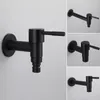Bathroom Sink Faucets Washing Machine Brass Single Cold Taps Wall Mounted G1/2 & G3/4 Bibcock For Outdoor Garden Mop Pool Useful Black/White