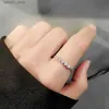 Bröllopsringar 925 Silver Personlig namn Bead Ring Open Ring Justerbar fidget ångest Ring Enkla ringtillbehör för hennes julklapp Q231120