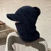Beanie/Skull Caps Winter Sticke Hat For Women Scarf Velvet Neck Warm Thick Beanies Hat Windproof Ear Protection Wool Ski Caps 231118