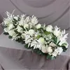 Dekoracyjne kwiaty wieńce 50 cm DIY Wedding Flower Mursement Slopies Silk Piony Rose Artificial Row Decor Żelazny łuk tło