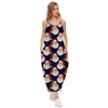 Casual Dresses Dress For Women Halter Neck Summer Christmas Printed Sleeveless Midi Backless Loose Party Sexy Beach Streetwea