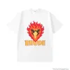 T-shirts T-shirts Luxe Mens Designer Vêtements de mode Été Rhude 2023ss Eagle Flame Eagle Imprimer High Street Lâche Polyvalent Couple T-shirt à manches courtes