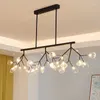 Lampadari Moderni Lampade a sospensione G4 Nero/Oro Rete Rossa Lucciola Rami Sala da pranzo/Soggiorno Lampada appesa a braccio per interni semplice e calda creativa