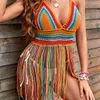 Roupas de banho feminina feminina roupas de praia e saídas de banho de roupas de praia para encobrir uma saia de malha de biquíni de tong biquíni