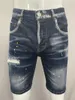 Herren Jeans 2023 Frühling/Sommer Capris Trendy Wash Black Slim Fit Micro Elastic Print Graffiti Shorts