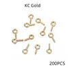100-200pcs Small Tiny Mini Eye Pins Eyespins Cooks CEELLETS VIS FILLEMENT COLONS GOLD CORCHE