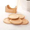 6 stks Hittebestendige Coaster Houten antislip Mok Pad Set Anti Brandwonden Isolatie Mat Cup Pad Hot Beker houder Tafel Mat Schotel BJ