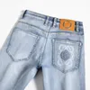 Männer Jeans Frühling Sommer Dünne Männer Slim Fit Europäischen Amerikanischen High-end-Marke Kleine Gerade Doppel O Hosen F211-3