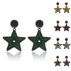 Dingle örhängen kvinnors akryl geometriska stora dropputtalande rund stjärna rektangel örhänge design snygga smycken gåvor